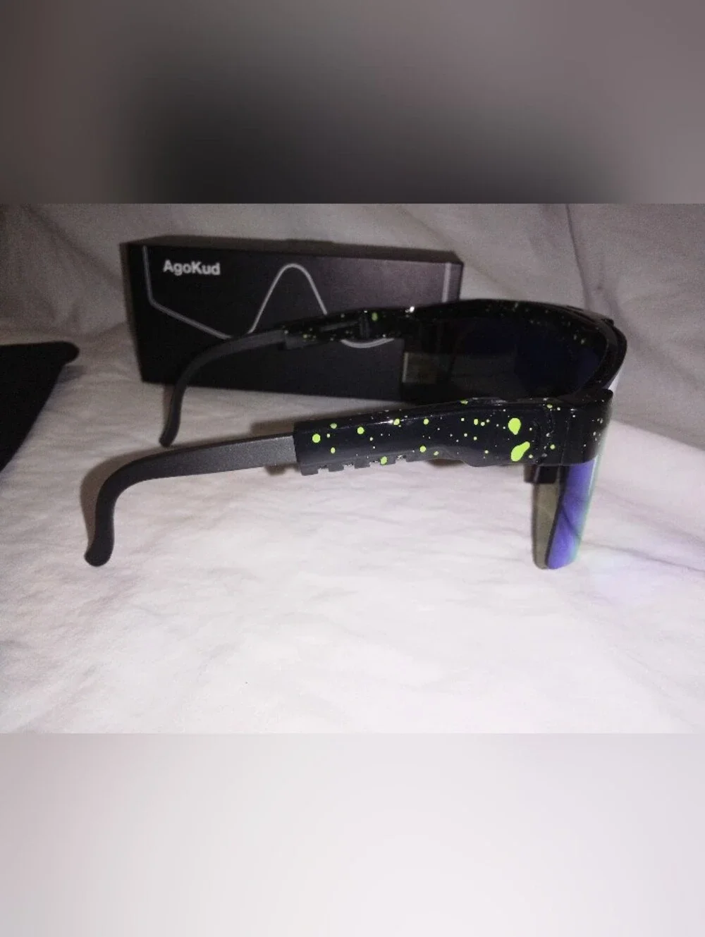 New Agokud Cycling Running Outdoors Sunglasses Adjustable Arms Rainbow Lens